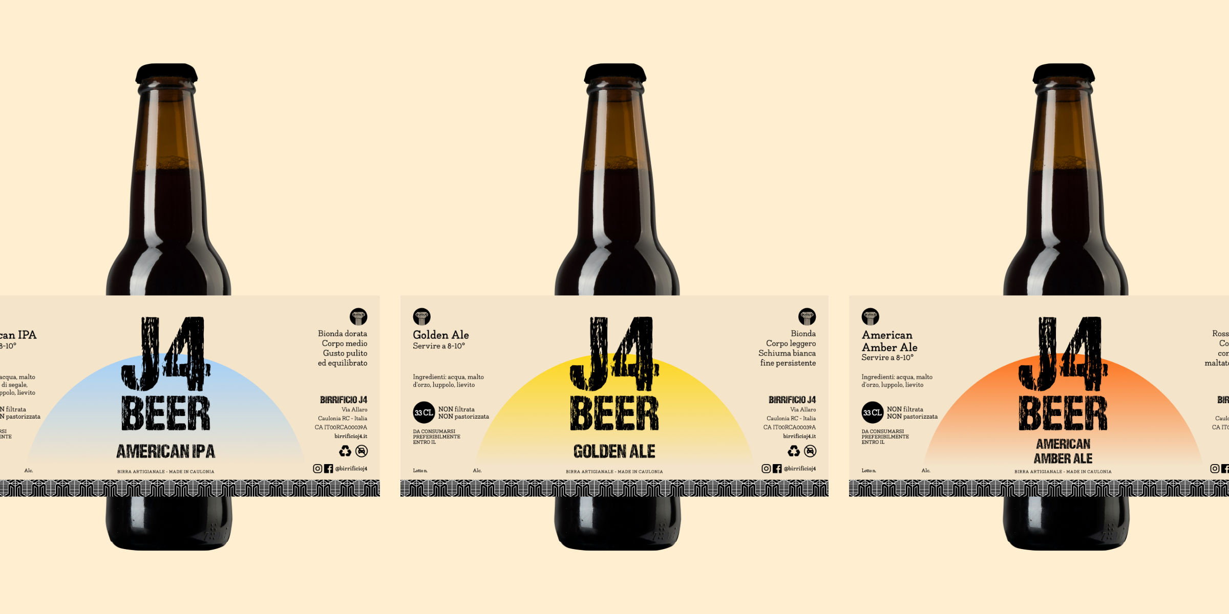 Brand identity J4 Beer Made in Caulonia (Damiano Coluccio)